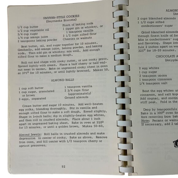 Vintage Popular Greek Recipes Cookbook Holy Trinity Church Charleston 1980 - Picture 8 of 12